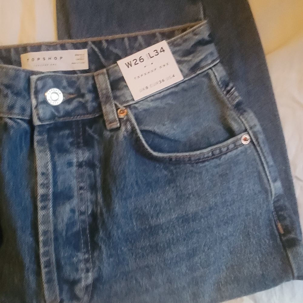 Topshop One Oversized Mom Jean